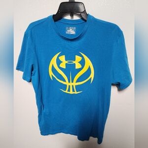 Under Armour Blue and Yellow Short Sleeve Tee